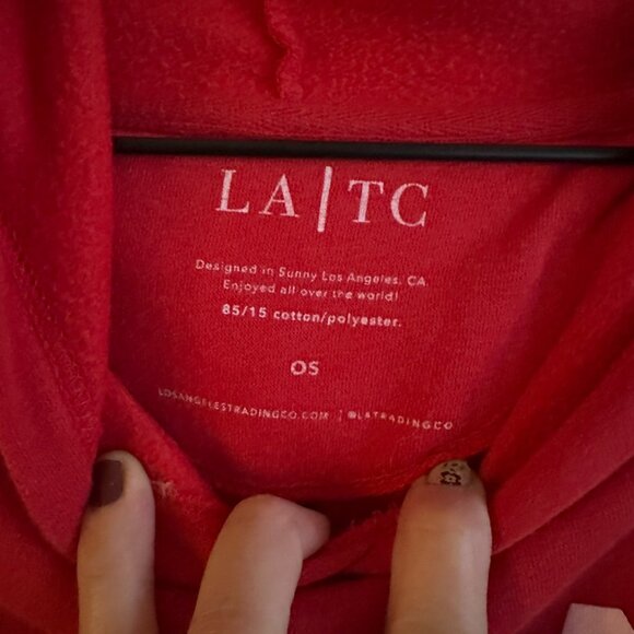 Vintage Oversized "Santa's Favorite" Red Christmas Hoodie Sweatshirt (OS) - Picture 4 of 4